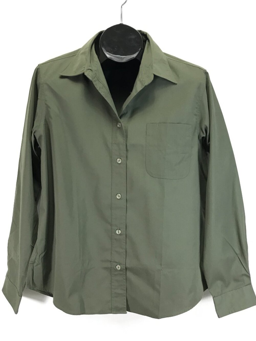 Cintas Long Sleeve Button Down Shirt Women's Medium Green Uniform Workwear